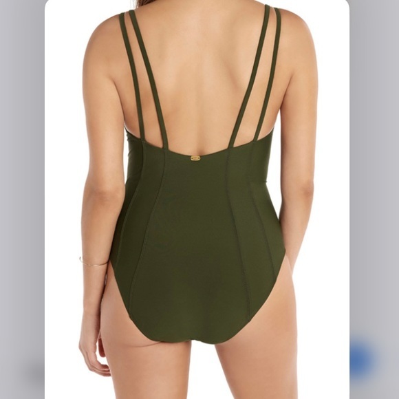 Amoressa Olive Color My World Diana One Piece Swimsuit size 10 - Picture 4 of 13